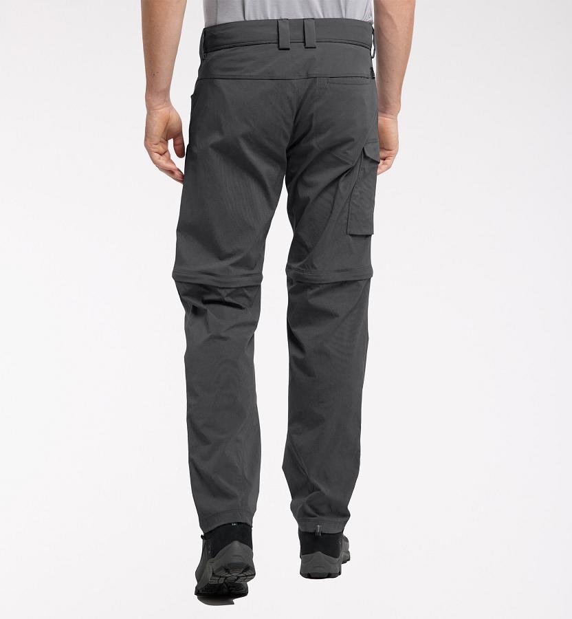 Haglöfs Mens Lite Zip Off Hiking Pants Black New Zealand 21376JWAY
